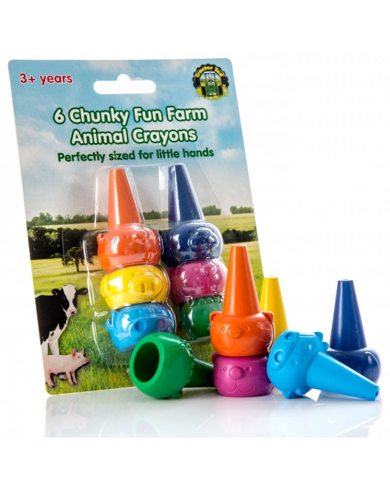Tractor Ted Farm Crayons (X6)
